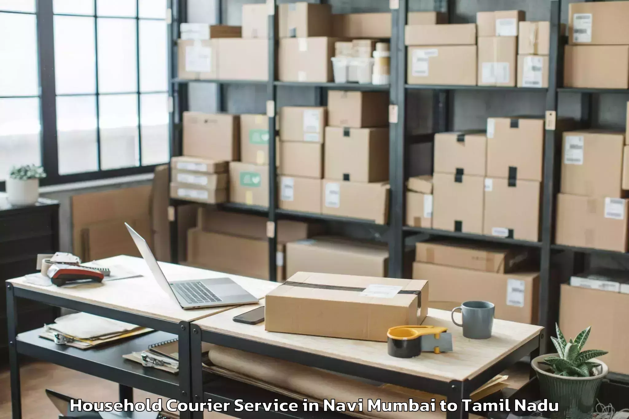 Top Navi Mumbai to Arumbavur Household Courier Available